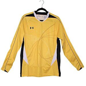 Under Armour Yellow Soccer Football Lacrosse Pullover Shirt Size Medium Unisex